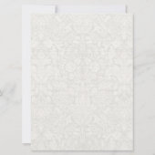 Witte bruiloft uitnodiging traditionele sjabloon (Achterkant)