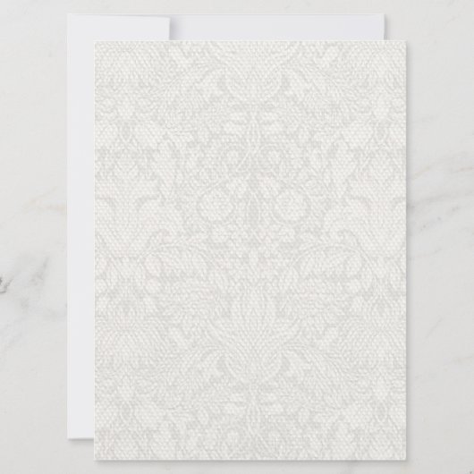 Witte bruiloft uitnodiging traditionele sjabloon (Achterkant)