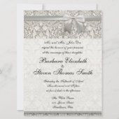 Witte bruiloft uitnodiging traditionele sjabloon (Voorkant)