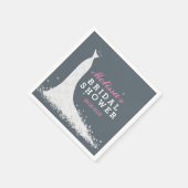 Witte bruiloft vrijgezellenfeest servet (Hoek)