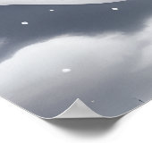 Witte bruiloftsdove in wolken poster (Hoek)