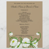 -witte bruine Daisy Flowers Wedding Set (Voorkant)