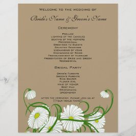 -witte bruine Daisy Flowers Wedding Set