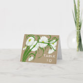 -witte bruine Daisy Flowers Wedding Set Bedankkaart (Voorkant)