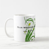 -witte bruine Daisy Flowers Wedding Set Koffiemok (Links)