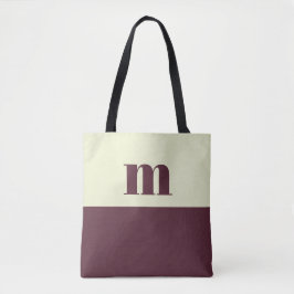 Witte & bruine eerste persoonsgebonden boodschappe tote bag