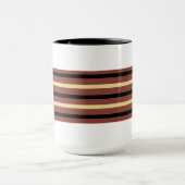 Witte, bruine en zwarte gestreepte koffie Mok Cup (Midden)