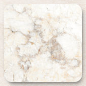 Witte bruine marmer bier onderzetter (Voorkant)