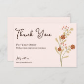 Witte Bruine Moderne Bedankt Voor Uw Bestelkaart (Voorkant / Achterkant)