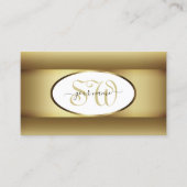 Witte bruine Ombre Initialen Donkerbruine Lijst Visitekaartje (Voorkant)