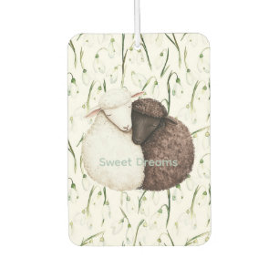 Witte Bruine Schaap Bloemen Luchtverfrisser