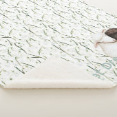 Witte Bruine Schapen Bloemen Sherpa Deken (3/4)