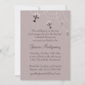 Witte bruinkuip, Candelabra Vrijgezellenfeest Kaart (Achterkant)