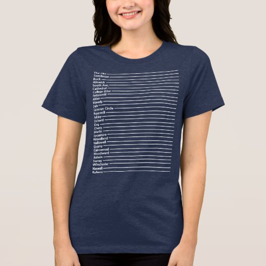Witte Bryn Athyn Roads Tee Tri-Blend Shirt (Voorkant)