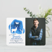 Witte Buck Foto Uitnodiging (Staand voorkant)