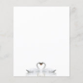 Witte budgetbruiloft voor zwenkend paar flyer (Achterkant)