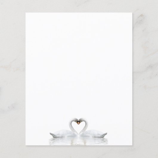 Witte budgetbruiloft voor zwenkend paar flyer (Achterkant)