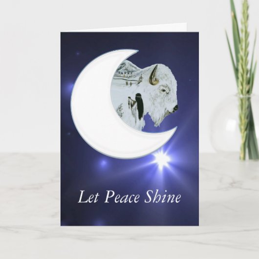 Witte Buffalo Blessing Kaart (Voorkant)