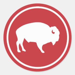 Witte Buffalo buitenshuis sticker