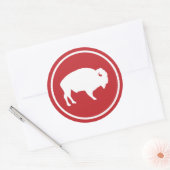 Witte Buffalo buitenshuis sticker (Envelop)