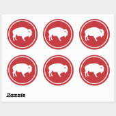 Witte Buffalo buitenshuis sticker (Vel)