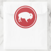 Witte Buffalo buitenshuis sticker (Tas)