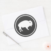 Witte Buffalo buitenshuis sticker (Envelop)