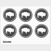 Witte Buffalo buitenshuis sticker (Vel)
