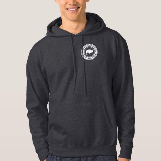Witte Buffalo Mannen buitenshuis Hoodie (Voorkant)