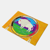 Witte Buffalo Native American Deat Deurmat (Schuin)