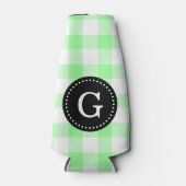 Witte buffalo Plaid Flesjeskoeler (Voorkant)