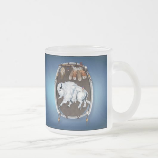 Witte Buffalo Schildblauwe Mokken (Rechts)