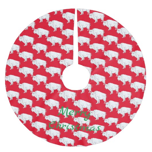 Witte Buffalo Thunder_Cove Kerstboom Rok (Voorkant)