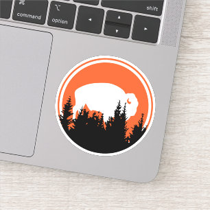  witte buffel buiten Sticker