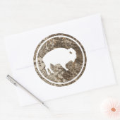 Witte Buffel Buitenshuis 3" Ronde Camouflage Stick Sticker (Envelop)