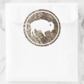 Witte Buffel Buitenshuis 3" Ronde Camouflage Stick Sticker (Tas)