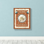 Witte Buffel - Gebed & Overvloed Canvas Print (Insitu (Houten vloer))