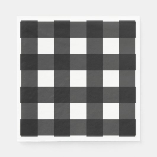 Witte Buffel Groot geruite Servetten (Voorkant)