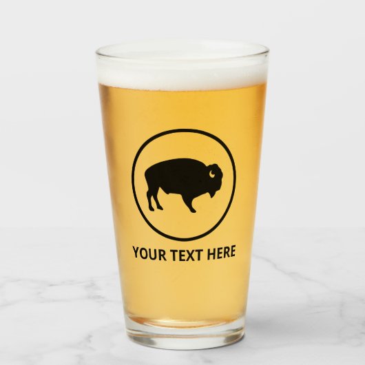 Witte buffel in de openlucht Beer Glass Tumbler (Voorkant gevuld)