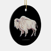 Witte buffel keramisch ornament (Rechts)