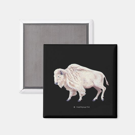 Witte buffel magneet (Voorkant / Achterkant)