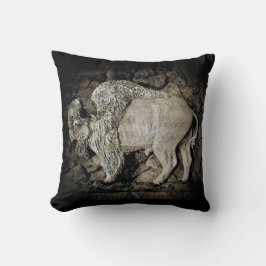 "Witte Buffel" originele kunst Kussen