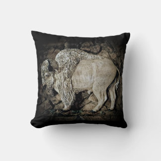 "Witte Buffel" originele kunst Kussen
