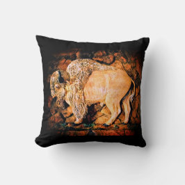 "Witte Buffel" originele kunst Kussen