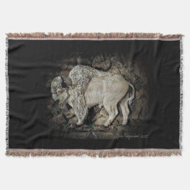 "Witte Buffel" originele kunstWerpdeken Deken