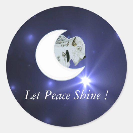 Witte Buffel Vrede - Sticker (Voorkant)