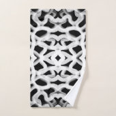Witte buisleiding op zwart bad handdoek (Handdoek)