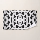 Witte buisleiding op zwart bad handdoek (Handdoek)