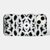 Witte buisleiding op zwart iPhone hoesje (Achterkant horizontaal)