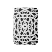 Witte buisleidingen op zwart badmat (Voorkant Verticaal)